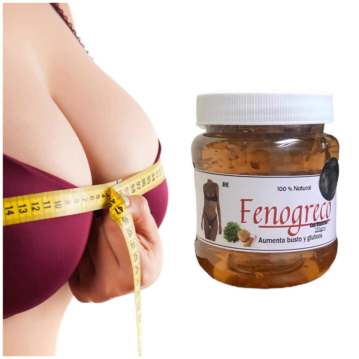 Fenogreco Gel 327g texture du produit sur une main