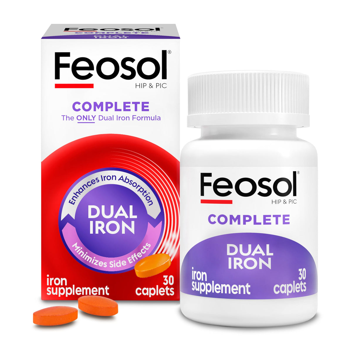 Feosol Complément Alimentaire Fer Bifera 28 mg comprimés front view