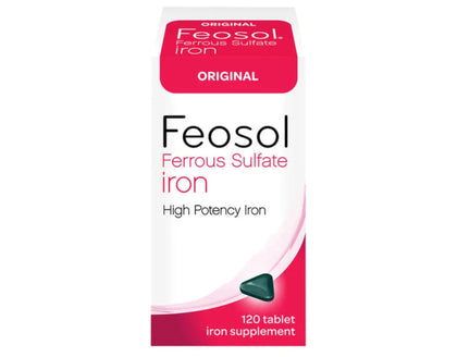 Feosol complément fer ferreux 120 comprimés vue de face