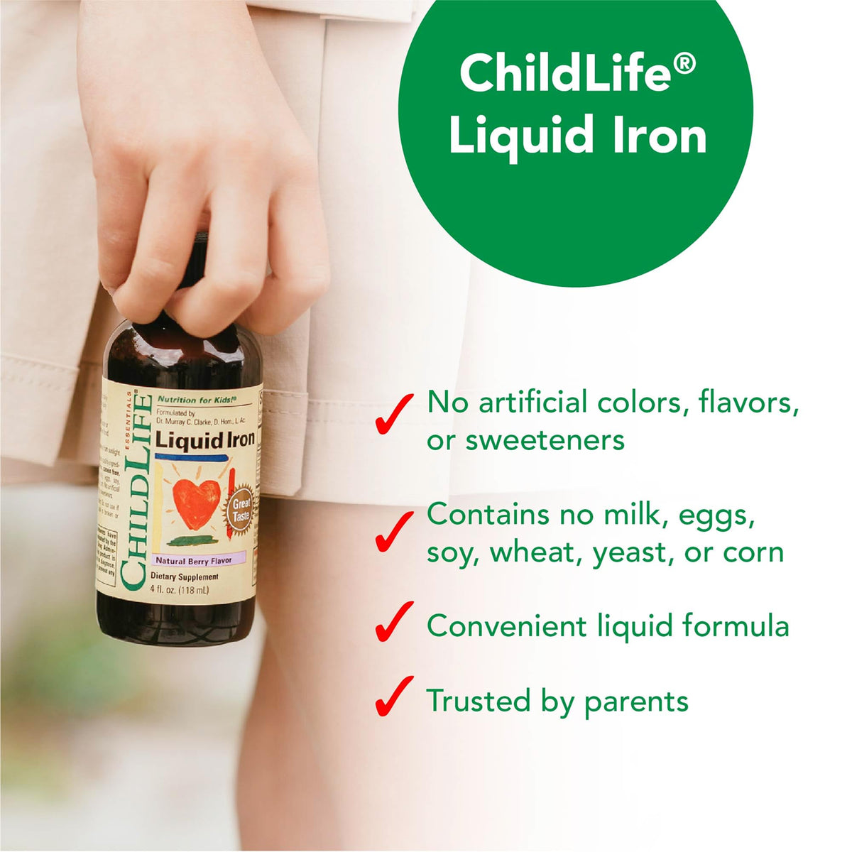 Fer Liquide CHILDLIFE ESSENTIALS avec cuillère doseuse