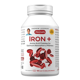 Fer Plus d'ANDREW LESSMAN 180 capsules avec Vitamine C