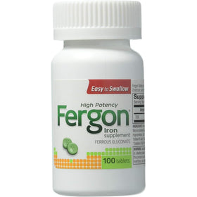 Fergon Complément Alimentaire Fer Haute Potence 100 Comprimés vue de face