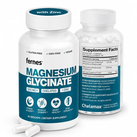 Fernes Magnésium Glycinate avec Zinc, 90 capsules en vue de face