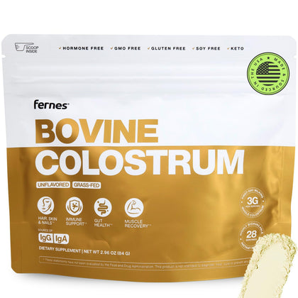 Fernes poudre de colostrum bovin entier 100g vue de face