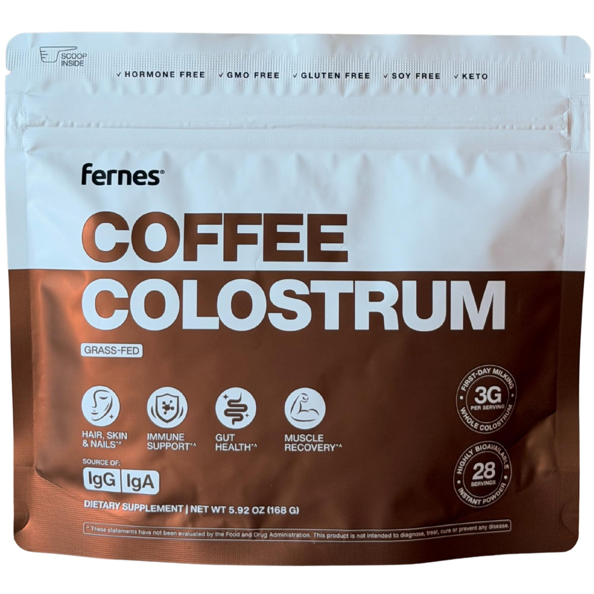 Fernes Poudre de Colostrum de Café 109g, vue avant