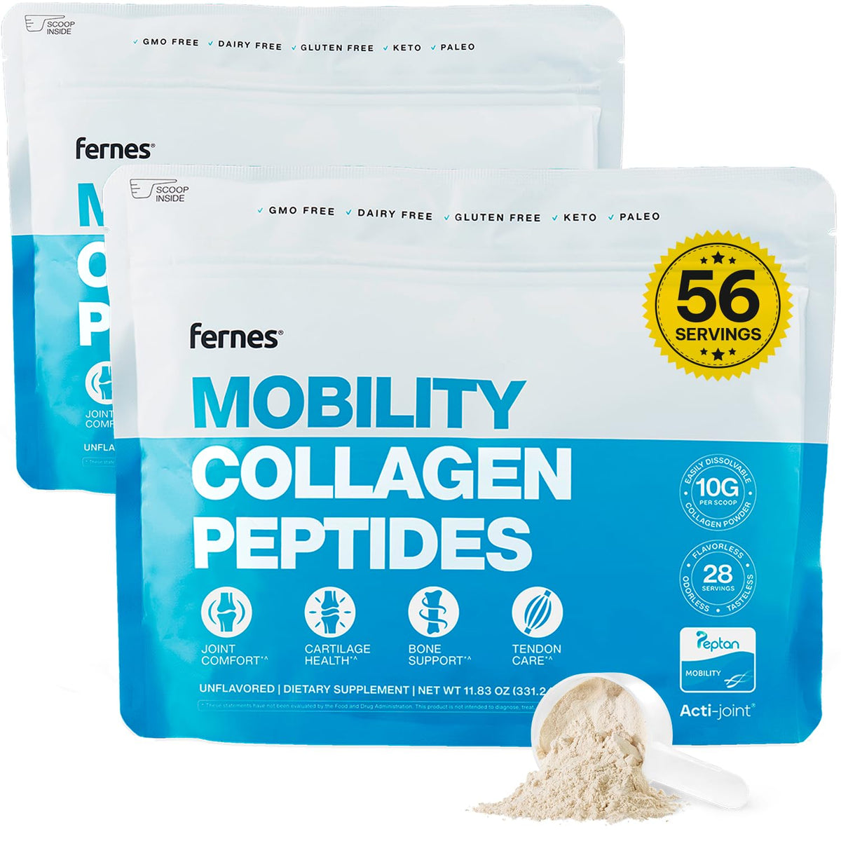 Fernes Poudres de Collagène Mobilité 10g sachet avant