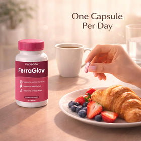 FERRAGLOW Complément Alimentaire Fer Bisglycinate 60 Capsules avec des ingrédients