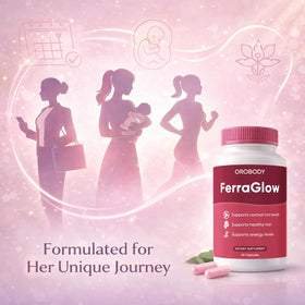 FERRAGLOW Complément Alimentaire Fer Bisglycinate 60 Capsules sur une table