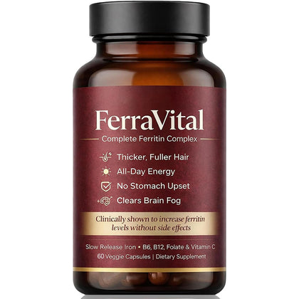 FerraVital Fer Glycinate 60 Capsules vue de face