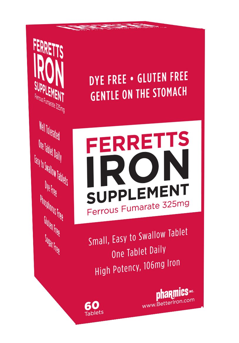 Ferretts Complément Alimentaire en Fer 106mg bouteille vue de face