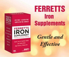 Ferretts Complément Alimentaire en Fer 106mg étiquette et dosage