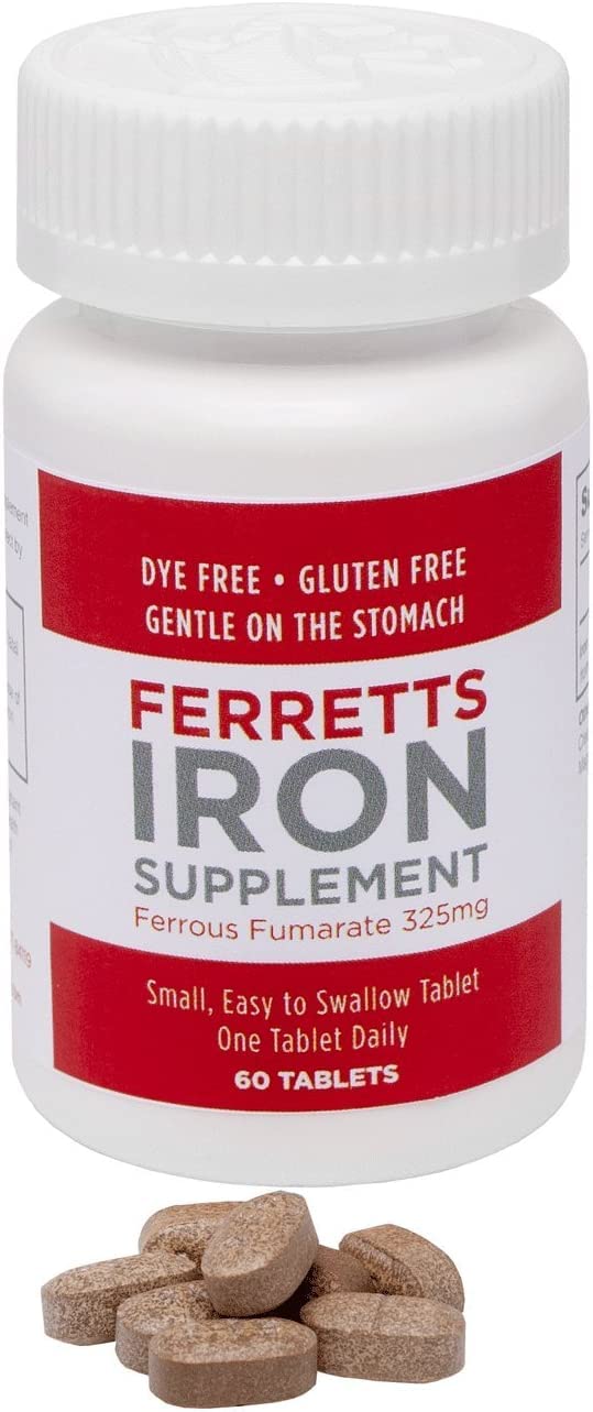 Ferretts Fer Fumarate 325mg comprimé sur une main