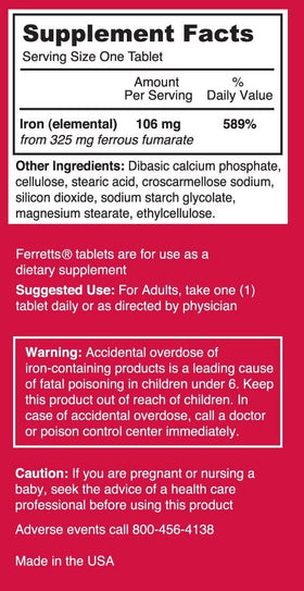 Ferretts Fer Fumarate 325mg emballage