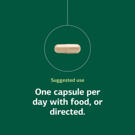 Ferrofood Standard Process capsules à côté d'un verre d'eau