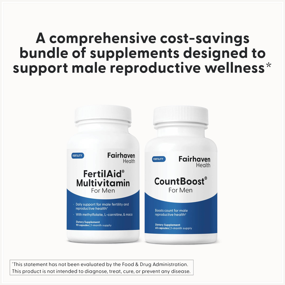 FertilAid et CountBoost sur une table avec des accessoires santé