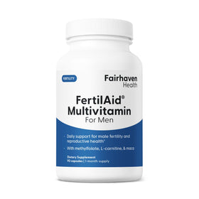 FertilAid pour Hommes 90 capsules devant un fond neutre