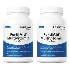 FertilAid pour Hommes, deux bouteilles avec étiquette détaillée