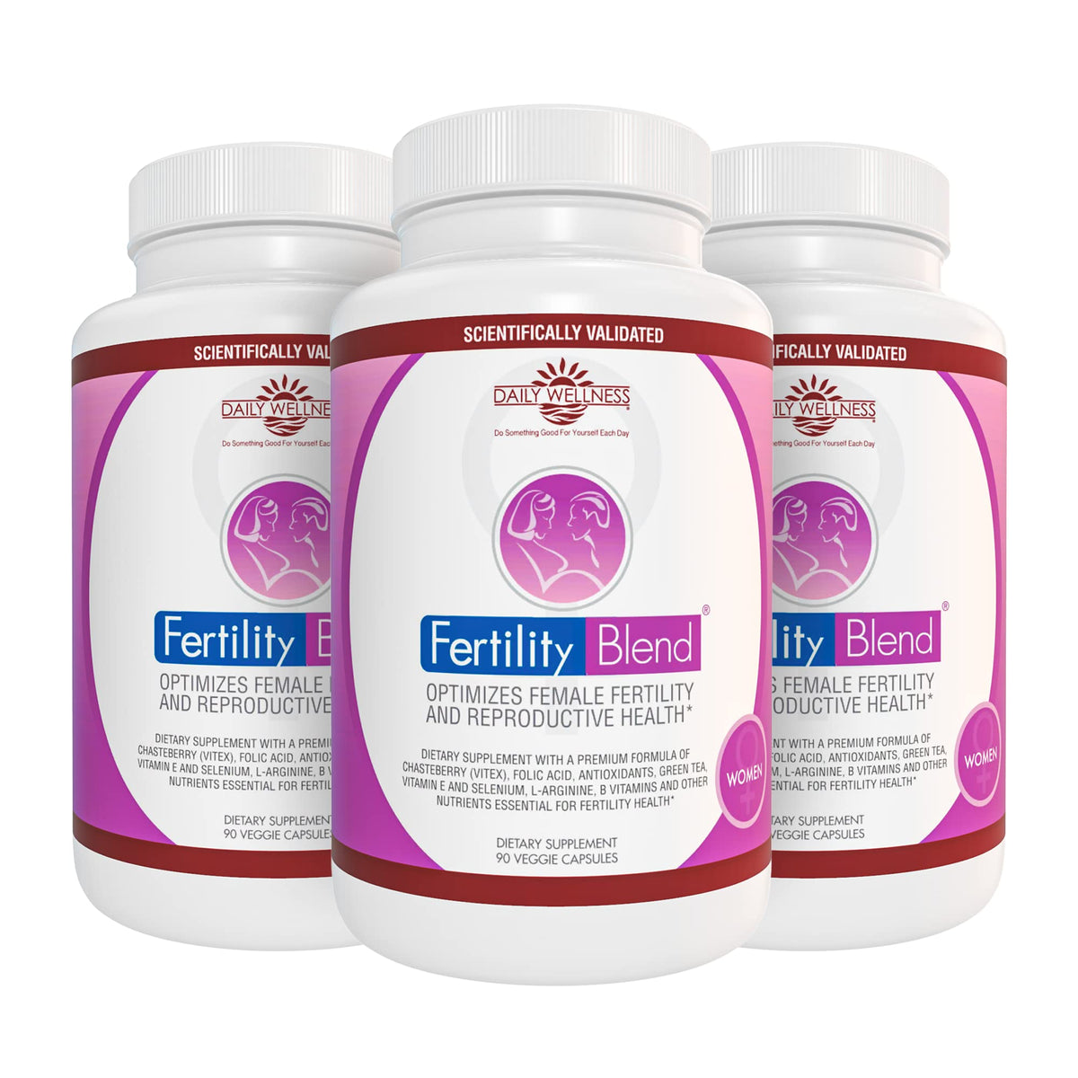 Fertility Blend Complément Alimentaire Femme 90 Capsules vue avant avec étiquette
