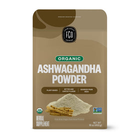 FGO Poudre de racine d'ashwagandha bio 481g sachet refermable vue avant