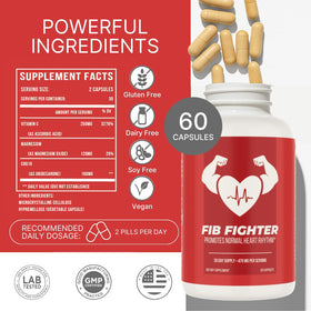 Fib Fighter CoQ10 affichant les informations nutritionnelles