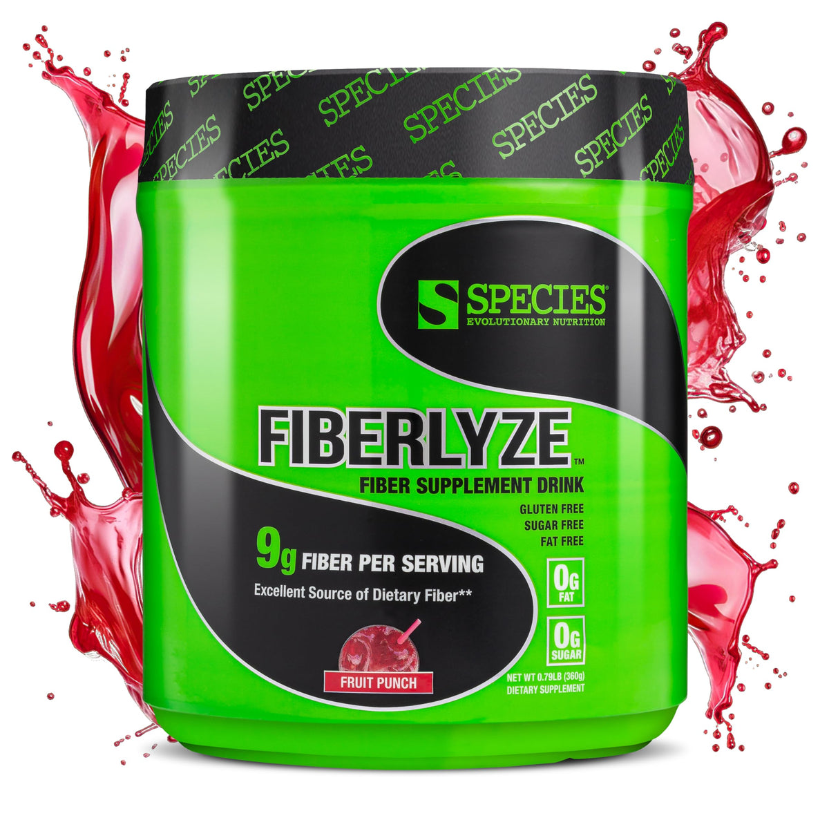 Fiberlyze de Species Nutrition pot de 472g saveur punch de fruits