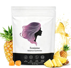Fibetrue gummies probiotiques femme 60 gummies saveur ananas vue de face