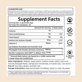 Fibetrue gummies probiotiques femme pot ouvert avec gummies visibles