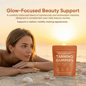 Fibosara Gummies de Bronzage Savanna, présentation des gummies à l'intérieur