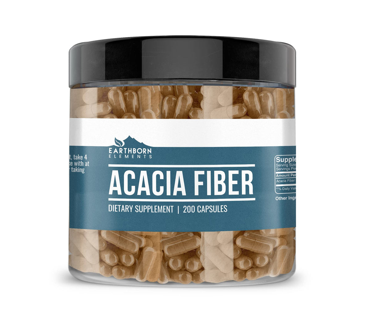 Fibres d'Acacia Earthborn Elements 200 capsules vue avant