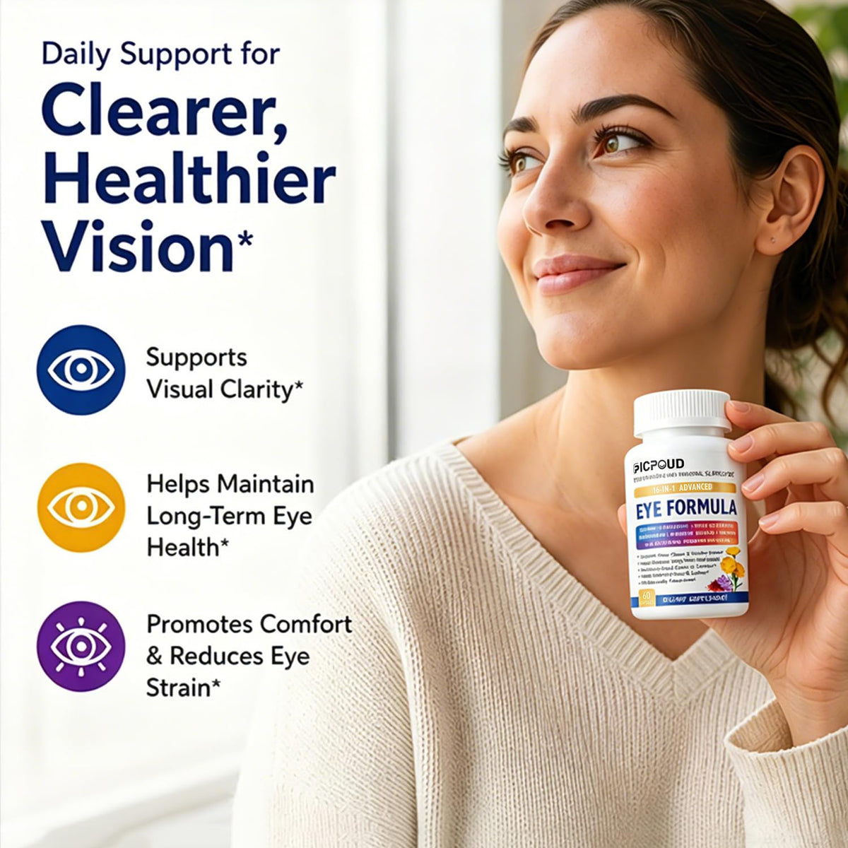 Ficpoud Neurobella Eye Formula 16-in-1 côté de l'emballage