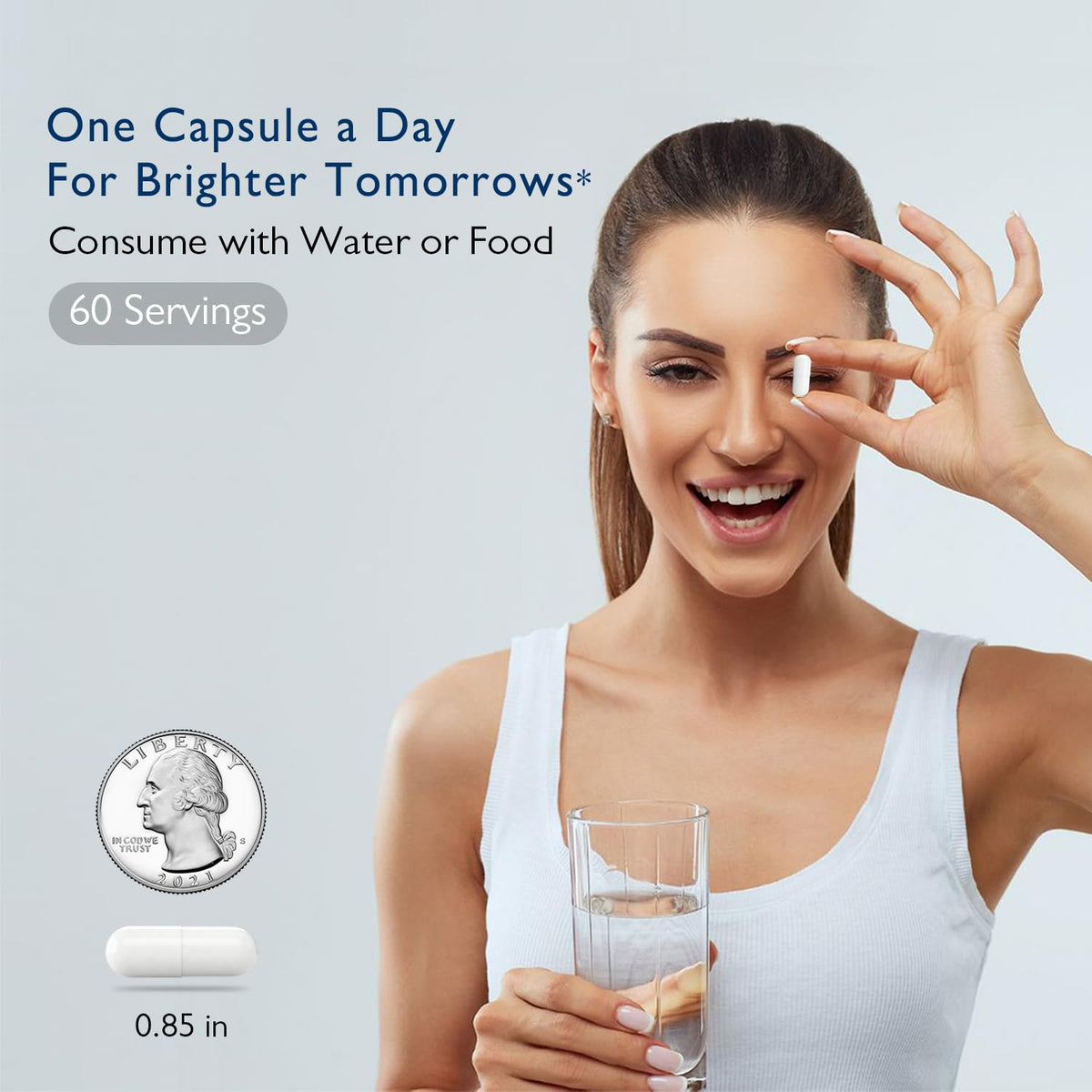 Ficpoud Neurobella Eye Formula 16-in-1 gélules avec verre d'eau