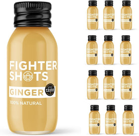 Fighter Shots pack de 12 bouteilles de shots au gingembre bio