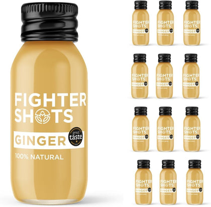 Fighter Shots pack de 12 bouteilles de shots au gingembre bio