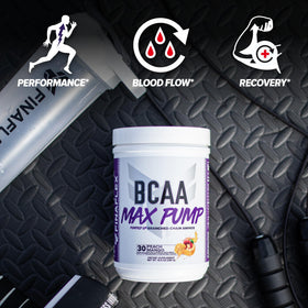 FINAFLEX BCAA MAX PUMP Pêche Mangue 395g en situation d'entraînement