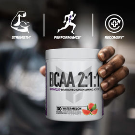 FINAFLEX PURE BCAA 2:1:1 pot ouvert avec poudre visible