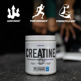 FINAFLEX PURE CREATINE 600 g sur une table d'entraînement