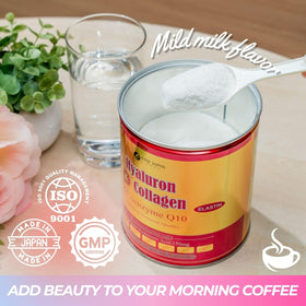 FINE JAPAN Poudre de Collagène Marin 320g ajoutée dans un smoothie