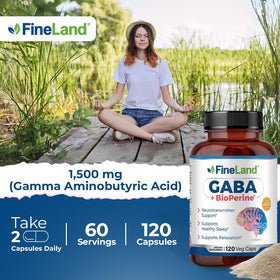 FineLand GABA 1500mg boîte avec capsules à côté
