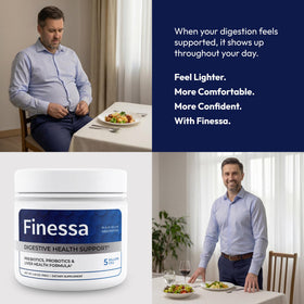 Finessa Boisson Probiotique daily 2en1 159g sur une table