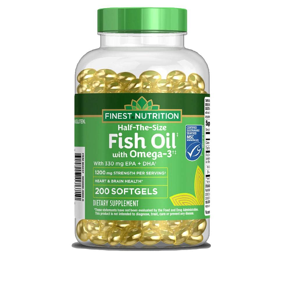 Finest Nutrition Huile de Poisson 1200 mg Softgel vue de face