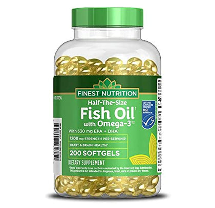 Finest Nutrition Huile de Poisson 1200 mg Softgel vue de face