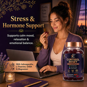 fiocko Gummies Cortisol Femmes 60 unités bouteille ouverte