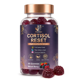 fiocko Gummies Cortisol Femmes 60 unités bouteille vue de face