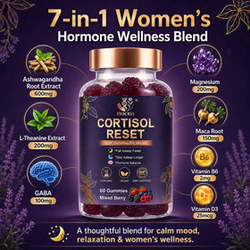 fiocko Gummies Cortisol Femmes 60 unités étiquette de près