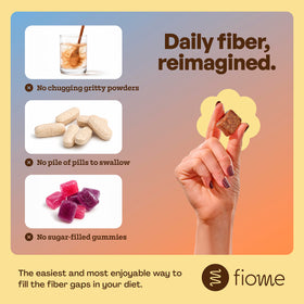 Fiome Fiber Bites bouchées en gros plan sur une table