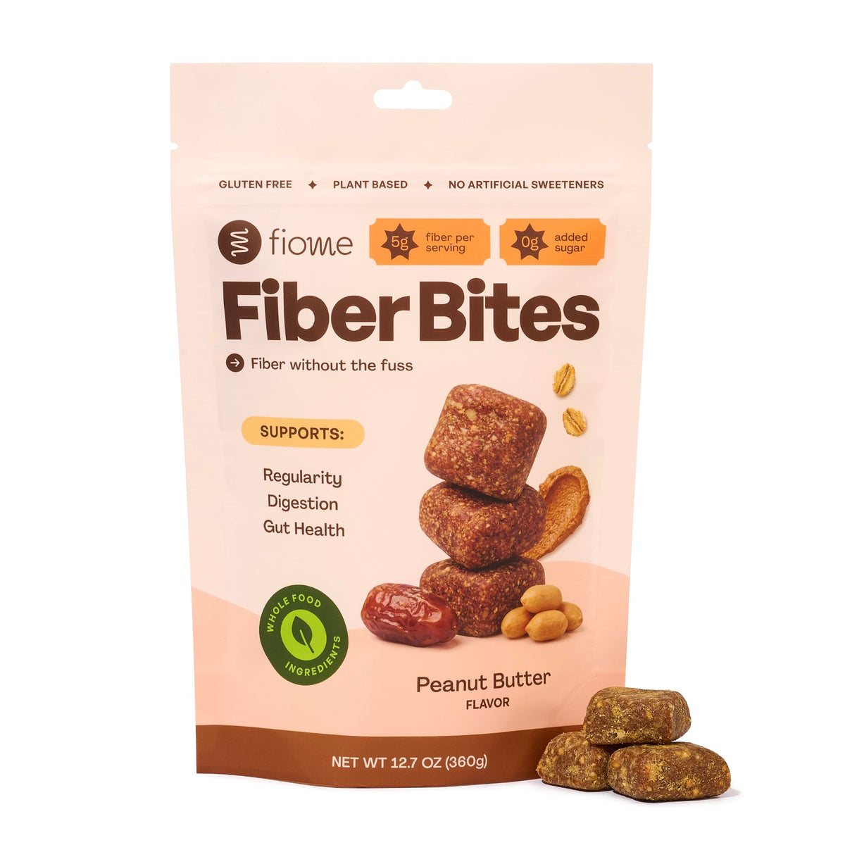 Fiome Fiber Bites sachet vue de face avec design coloré