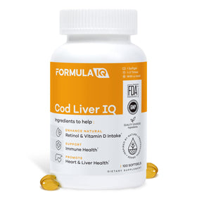 FIQ Cod Liver IQ boîte de 100 gélules d'huile de foie de morue