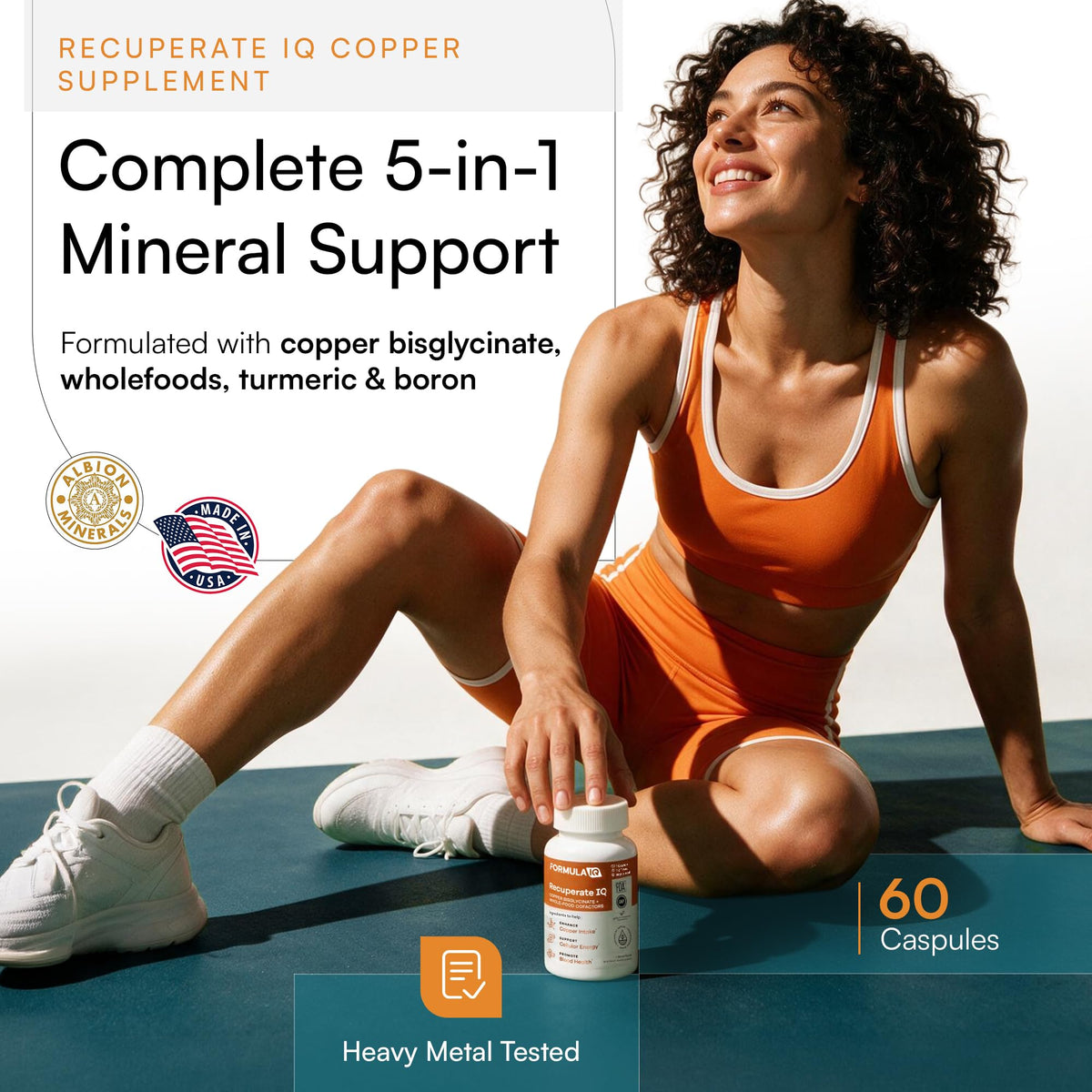 FIQ Complément Alimentaire Cuivre 60 Capsules avec étiquette détaillée
