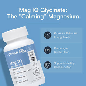 FIQ Mag IQ Glycinate capsules sur une table