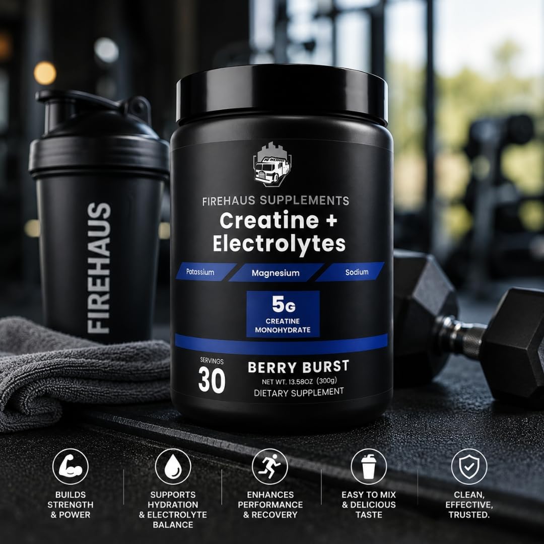 FireHaus Supplements Créatine 5g, ingrédients naturels